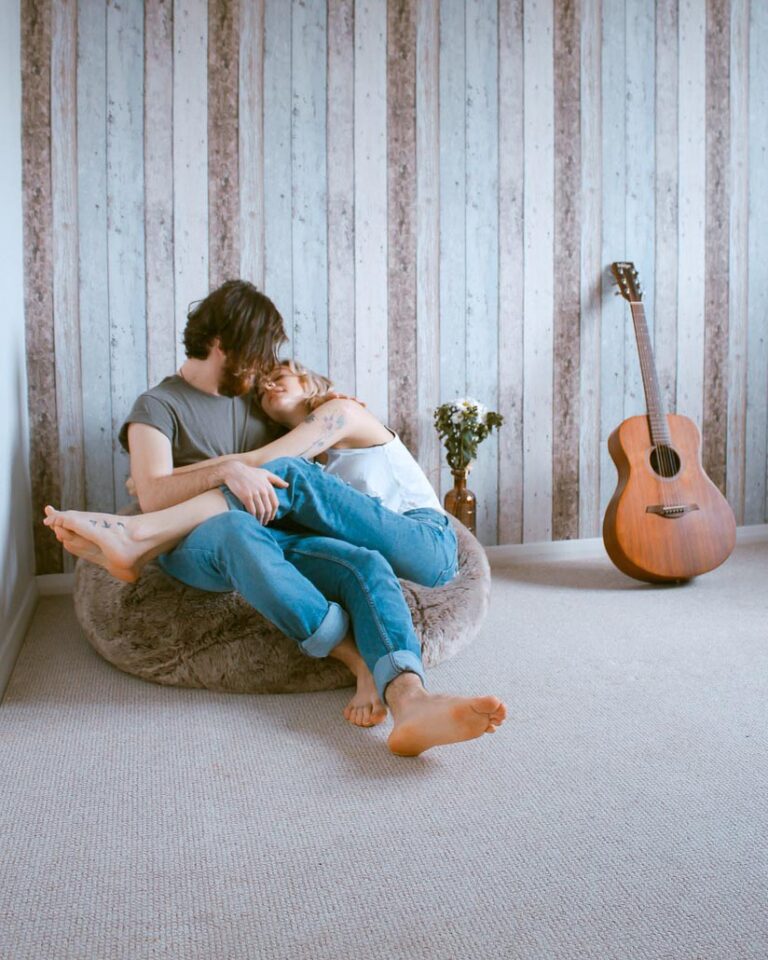 A cozy moment - with a loved one, a flower and bit of music.