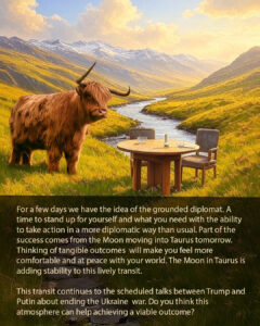 A highland bull watching over the negotiation table in Alaska